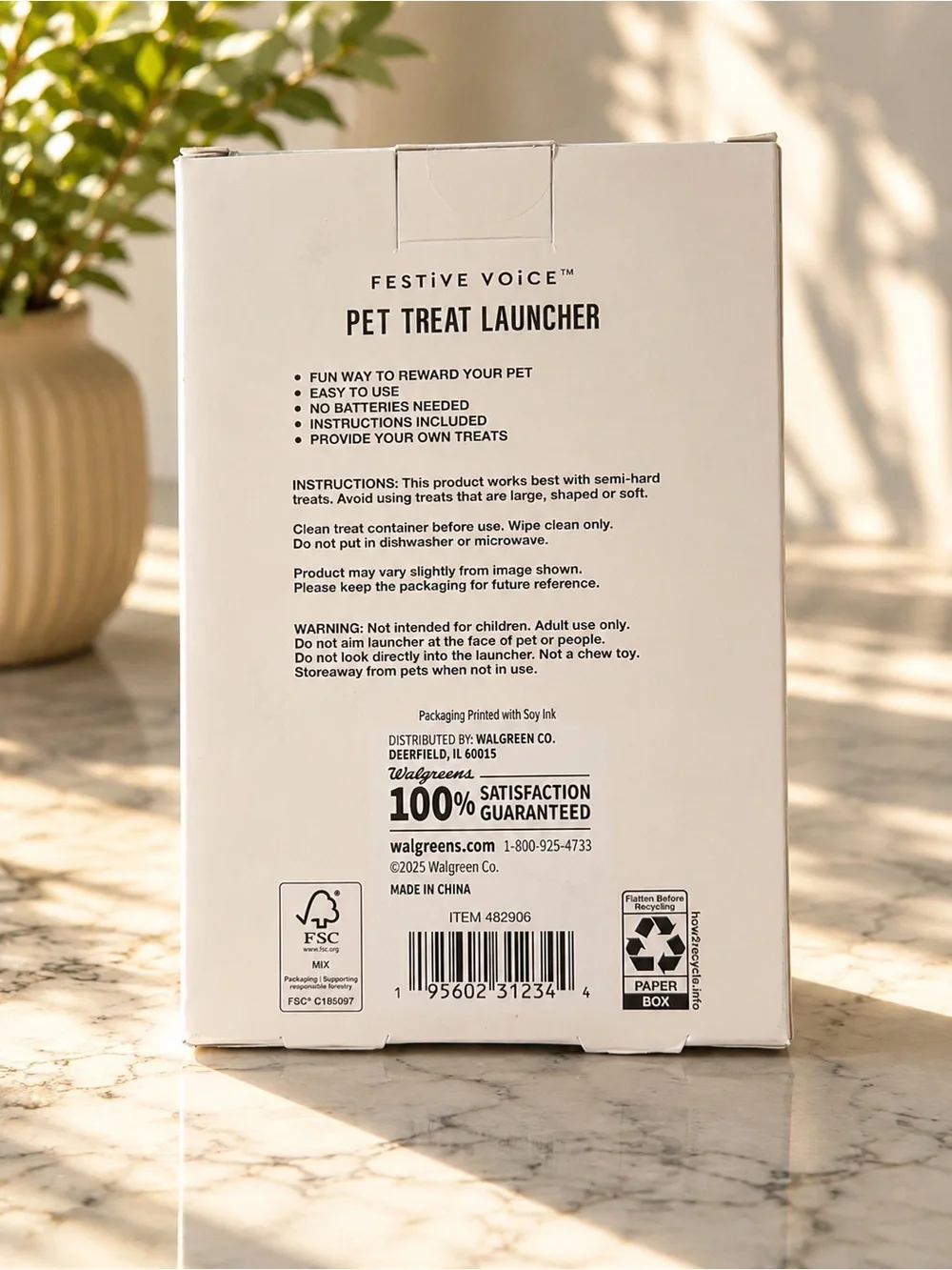 Pet Treat Launcher for Dogs - Black